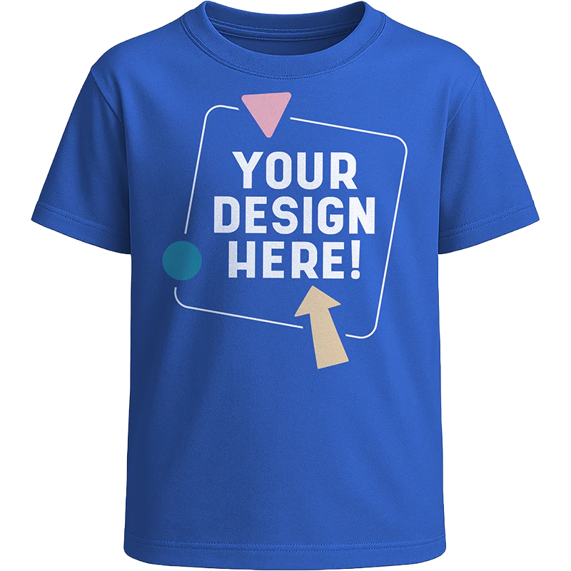 Blue Cotton T-Shirt – Custom Design Options